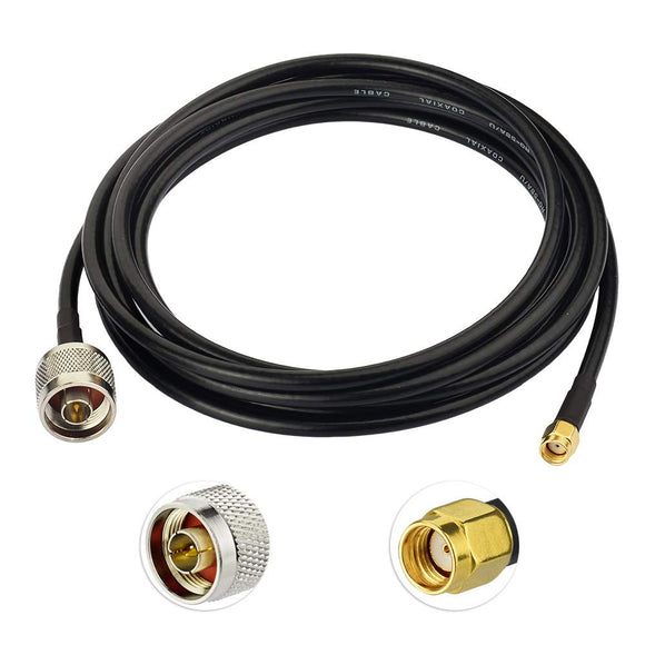 Low Loss RPSMA to N Cable N Male to RPSMA Male Connector with RG58 Coaxial Cable for Ham Radio WiFi Router Yagi Antenna Extension Cable 10Ft