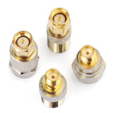 F-Type Male/Female to SMA Male/Female RF Coaxial Coax Adapter Connector Kit 4 Pcs