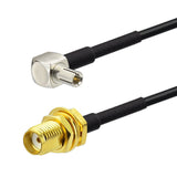 4G Antenna SMA Cable 4G LTE Antenna Extension Cable SMA Female Bulkhead to TS9 Plug Right Angle Cable RG174 6inch 15cm 2pcs for 4G Router 2G 3G 4G LTE Antenna UMTS Mobile