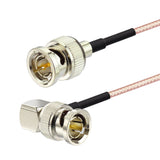 3G/HD SDI Cable BNC Cable(30cm 75Ω) for Cameras and Video Equipment，Supports HD-SDI/3G-SDI/4K/8K，SDI Video Cable (Straight to Right Angle,1Pcs)