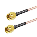 RF Coaxial SMA Male to Male/Female Bulkhead Connector Straight Pigtail Cable RG316 15cm (6inches) 2pcs for SDR Antenna Ham Radio