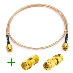 RF Coax SMA Male to Male Adapter Extension Cable RG316 50cm(20inches) + 2pcs SMA Adapter for SDR Equipment/3G/4G/LTE/Ham/ADS-B/GPS/RF Radio Use/Signal Booster/Repeaters