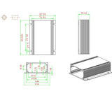 Eightwood Extrude Aluminum Project Box Electronic Enclosure Case with Flange DIY - 4.33" x 2.91" x 1.50"(LengthWidthHeight)