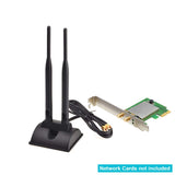 Dual Band WiFi 2.4GHz 5GHz 5.8GHz Antenna 6dBi RP-SMA Male MIMO Antenna Compatible with TP-Link ASUS Rosewill Fenvi Intel PC Wireless Mini PCI Express WiFi Adapter PCIE Network Cards Router