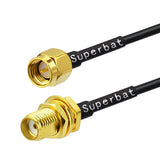 RF coaxial SMA Male to SMA Female Bulkhead RG174 15ft Cable + 3pcs RF Coax SMA Adapter Kit for SDR Equipment Antenna Ham Radio,3G 4G LTE Antenna,ADS-B,GPS and etc