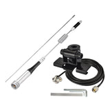 VHF UHF 136-174MHz 400-470MHz Soft Whip CB Radio Antenna,Vehicle Car SUV Truck CB Radio Ham Radio Amateur Radio Antenna with Lip Mount Fixed Bracket UHF PL-259 Male 5m/16.5 feet RG58 Cable