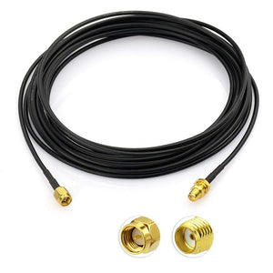 SMA 4G Antenna Cable SMA Female BulkHead to Male Straight Extension Cable RG174 16.5ft 5m Compatible for Wifi Antenna Hsdpa Huawei 2G 3G 4G LTE Antenna UMTS Mobile Broadband