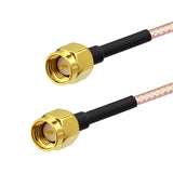 Eightwood Low Loss SMA Extender Cable Jumper SMA Male to SMA Male with Connecting RG316 Coaxial Coax Cable for Antenna Extension Cable 20inches(50cm)