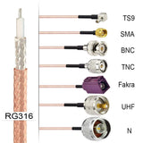 RG 316 Cable Low Loss RF Coaxial Coax Cable for DIY 60 Feet (18.28 Meters)