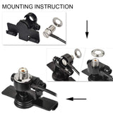 Vehicle CB Radio Antenna Fix Bracket Mounting Lip Mount with 5m/16.5 feet UHF PL-259 Male to UHF SO-239 Female Bulkhead Mount RG58 Cable for Car Truck SUV CB Amateur Radio Mobile Transceiver