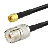 CB Radio Cable SMA Cable SMA Male to UHF Female SO239 Pigtail Cable RG58 3.28ft 100cm Compatible for CB Radio CB antenna Ham Radio Baofeng Wouxun Kenwood Icom Yaesu CB Radio