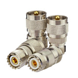 N Male/Female to UHF PL-259/SO-239 (Male/Female) Straight RF Coaxial Coax Adapter Connector Kit 4 Pcs