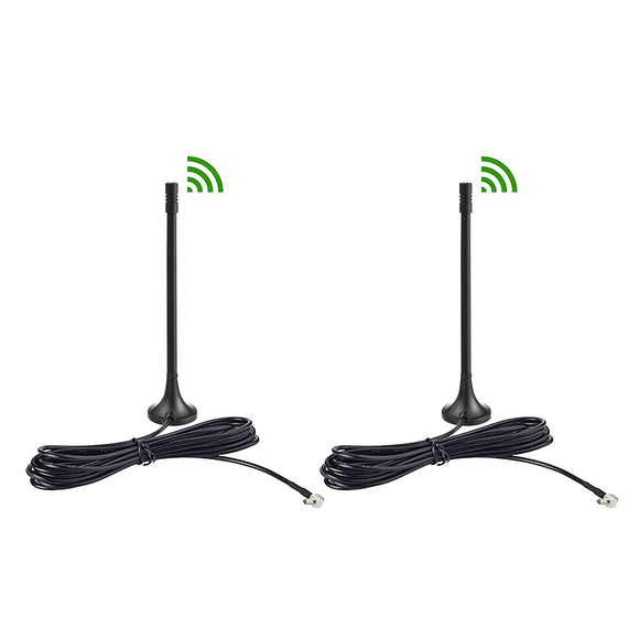 4G LTE 3dBi Magnetic Base TS9 Antenna (2-Pack) Compatible with Verizon AT&T T-Mobile Sprint Netgear Nighthawk MiFi Mobile Hotspot Router USB Modem Jetpack AirCard AC791L 6620L AC815S AC770S