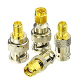 Eightwood SMA to BNC Adapter Kit SMA Male/Female to BNC Male/Female RF Coax Coaxial Connector Kit 4 Pcs