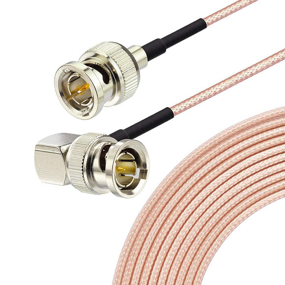 3G/HD SDI Cable BNC Cable(200cm 75Ω) for Cameras and Video Equipment，Supports HD-SDI/3G-SDI/4K/8K，SDI Video Cable (Straight to Right Angle,1Pcs)