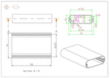 Aluminum Enclosure Electronic Project Case Round Sides Tube Box, 4.33" x 2.76" x 0.94"(LengthWidthHeight)