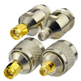 SMA Male/Female to N Male/Female RF Coaxial Coax Adapter Connector Kit 4 Pcs