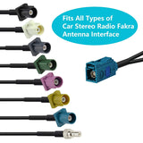 Universal Vehicle Car Stereo FM AM Radio Antenna Adapter Cable Wire,Fakra Z to Motorola DIN Socket Converter Y-Type Cable 15cm 6 inch,Connect Truck Car Audio Head Unit Radio Stereo Receiver